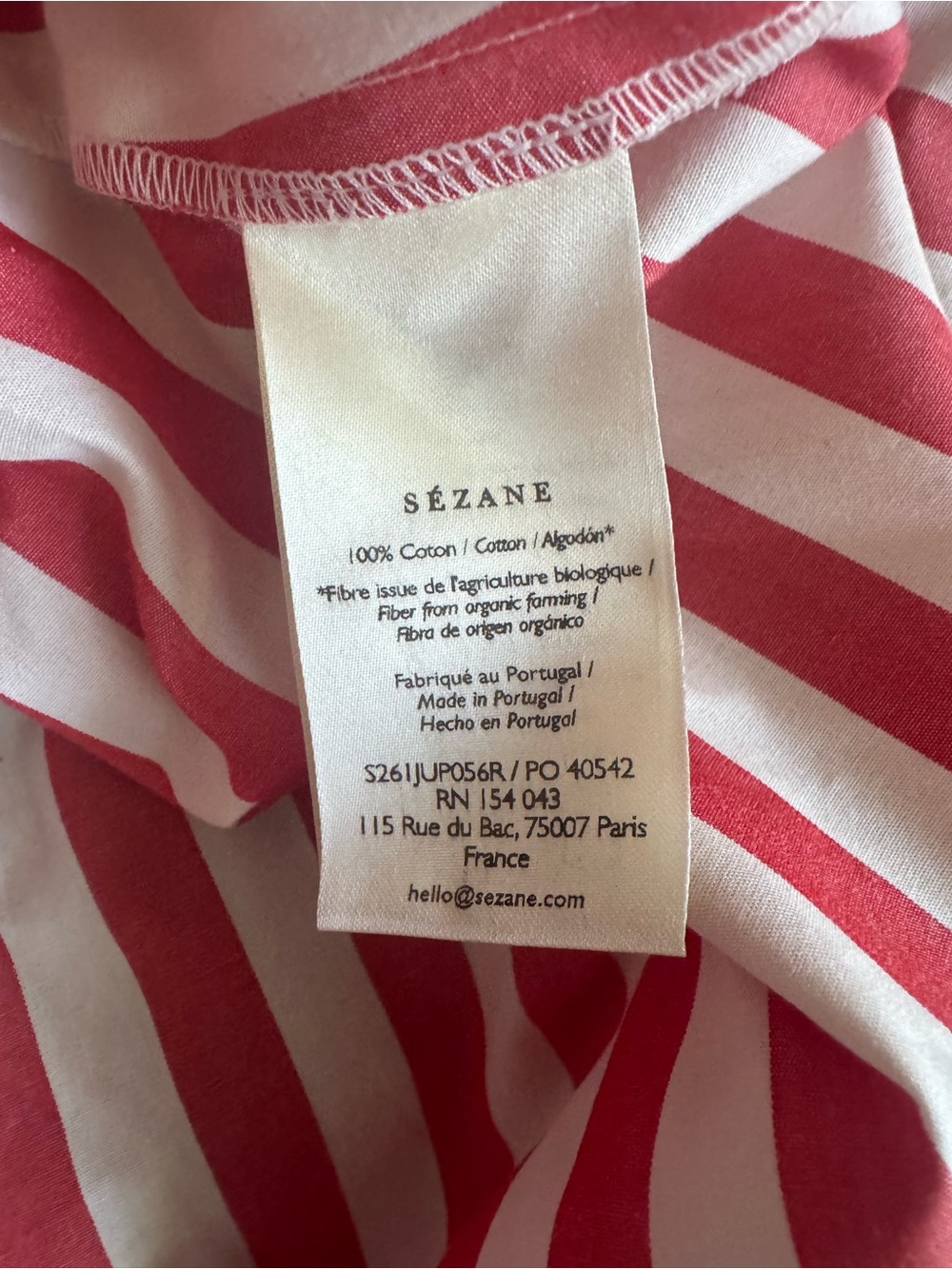 NWT Sezane Arianna Red Striped Long Skirt size 2 - Picture 7 of 8